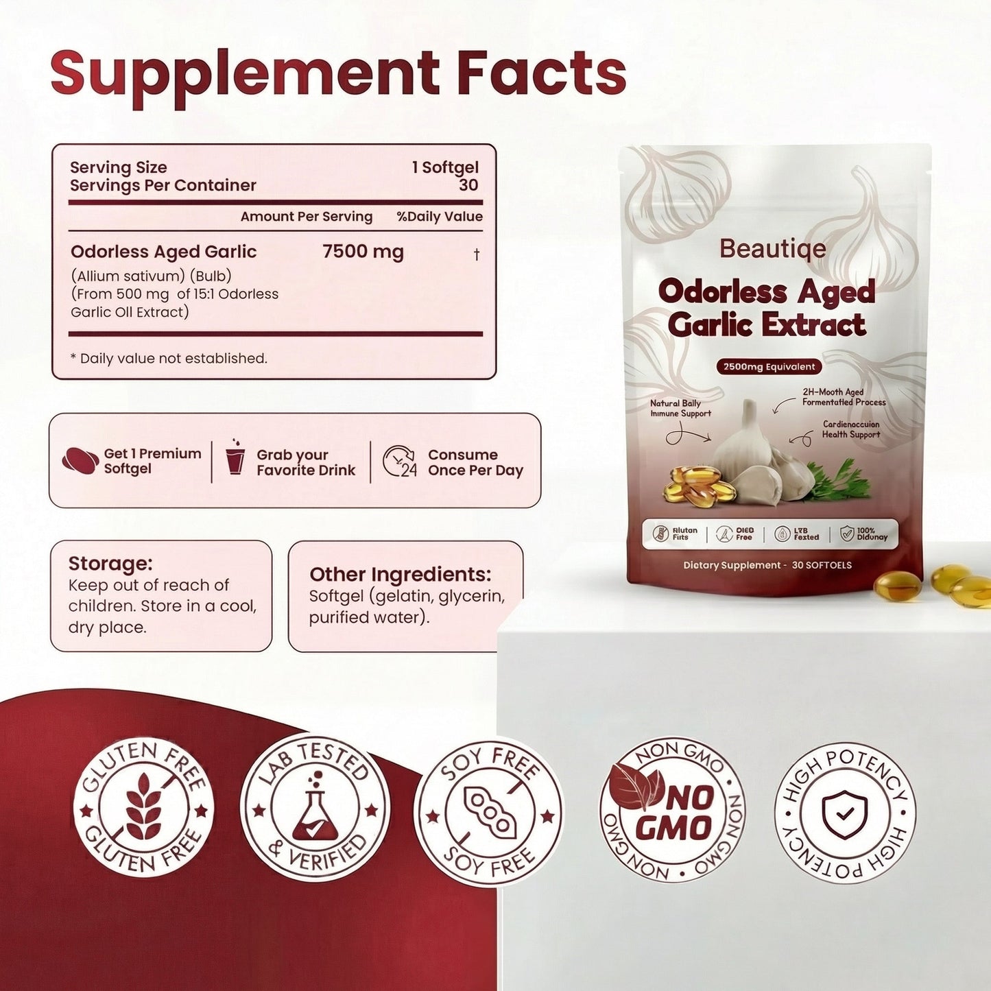 AGED GARLIC EXTRACT ODORLESS – HEART & WELLNESS SUPPORT