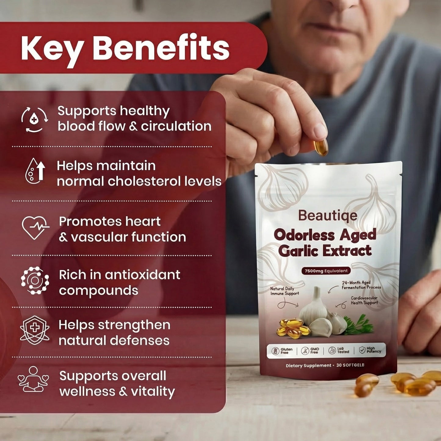 AGED GARLIC EXTRACT ODORLESS – HEART & WELLNESS SUPPORT